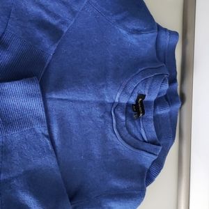 Merino wool sweater in blue color